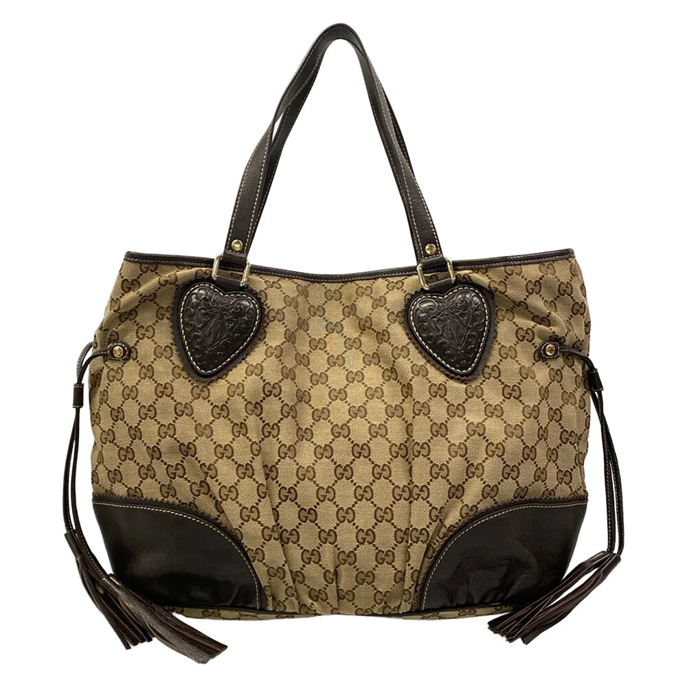 Gucci Gg Beige Dark Brown Jacquard #336785G10B